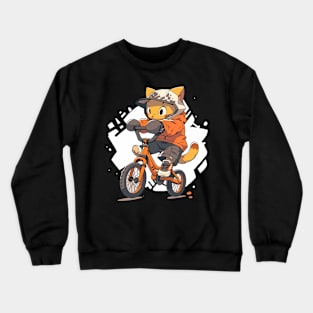 cat bike Crewneck Sweatshirt